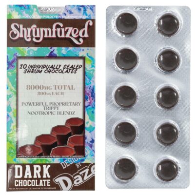 A pack of Shrumfuzed Amanita Nootropic Mushroom Gummies 10 Piece with a label on them.