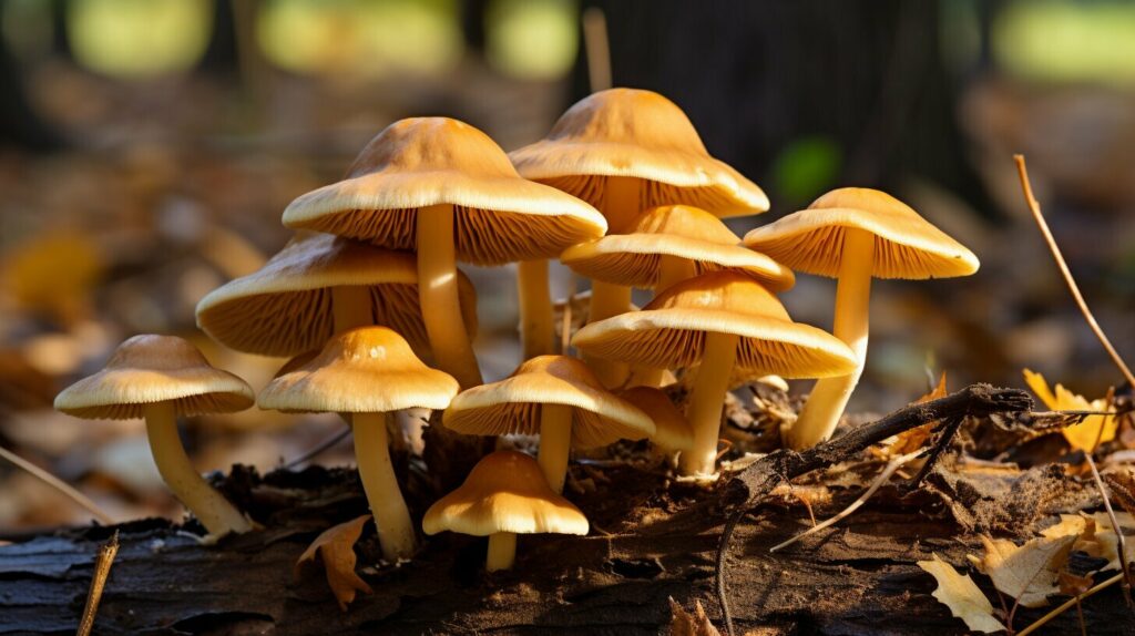 fully-grown mushrooms