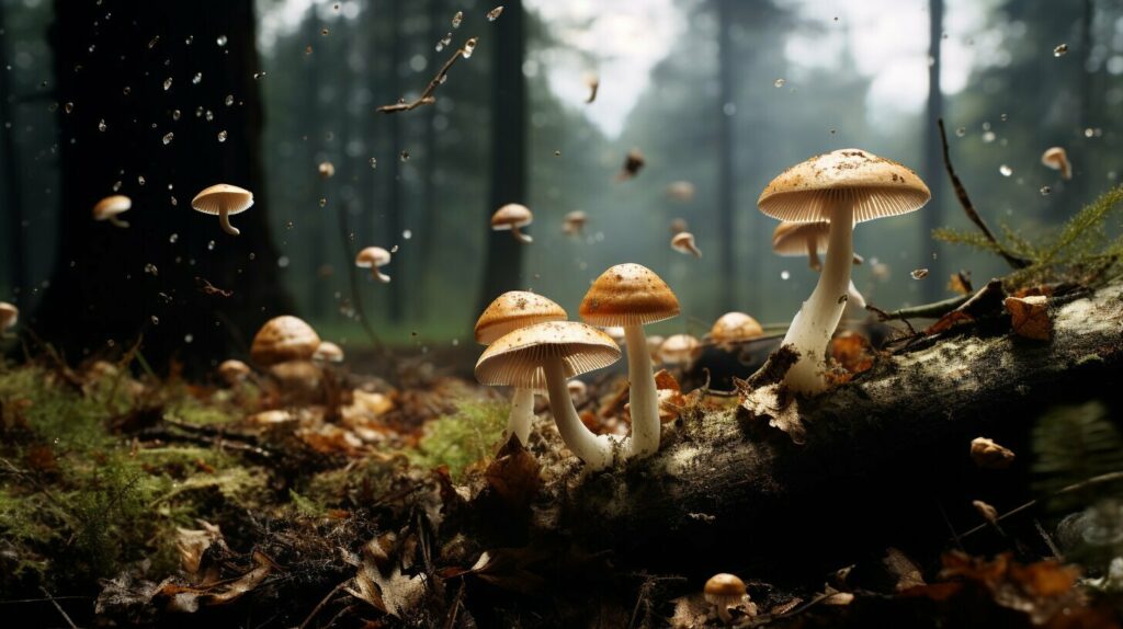 mushroom spore dispersal