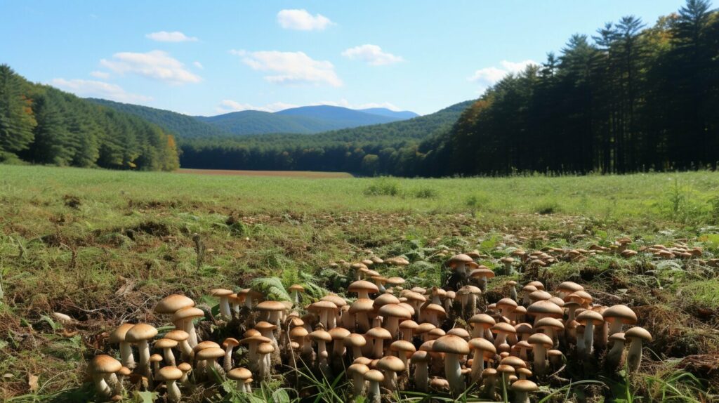 outdoor mushroom patch