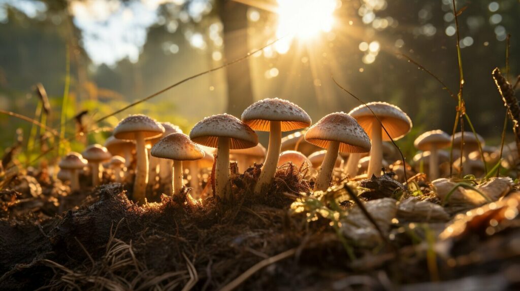 sunshine and mushrooms