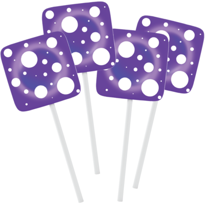 four wild berry lollipops with mushroom extract