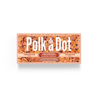 A box of Polk A Dot x Urb Mushroom Chocolate Bars 10000mg 20pc.