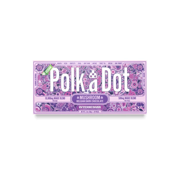 polka dot lip balm in lavender featuring the delightful polk a dot x urb mushroom chocolate bars 10000mg 20pc pattern.