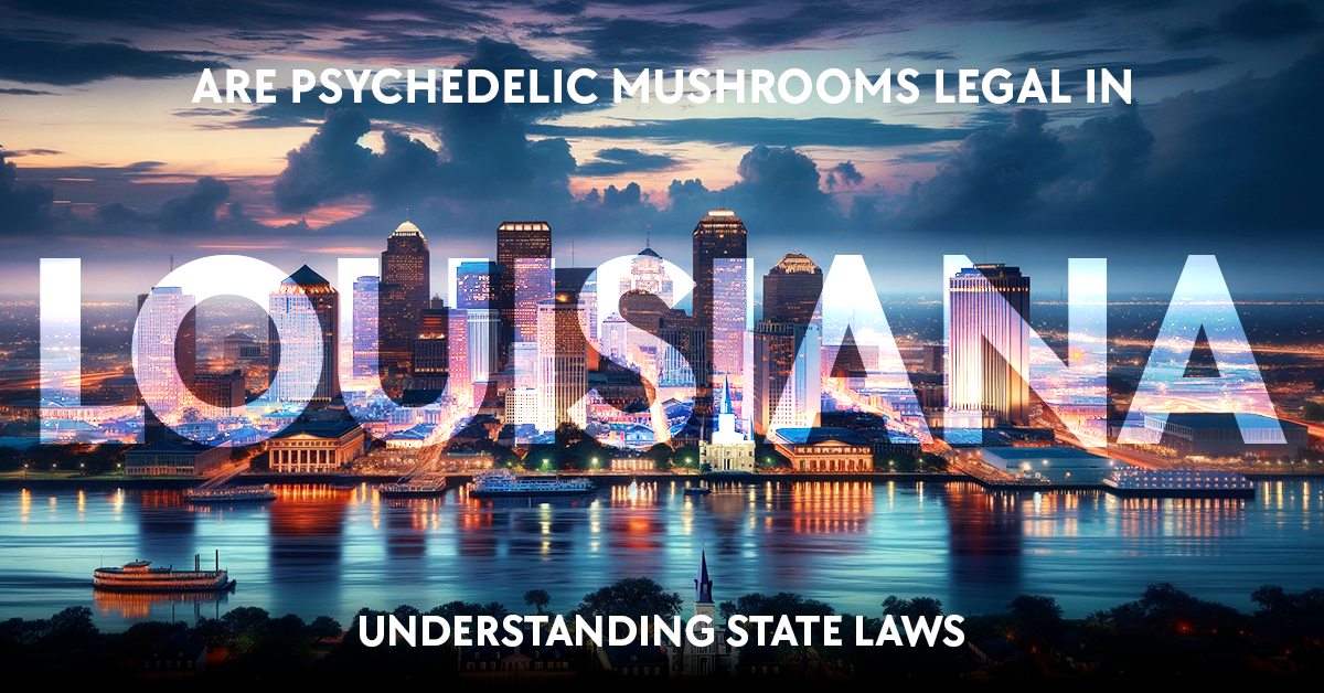 a cityscape in louisiana where psychedelic mushrooms are legal.