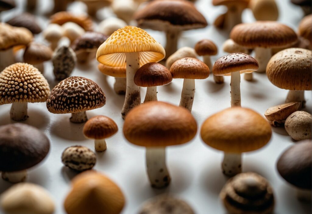 multiple medicinal mushrooms
