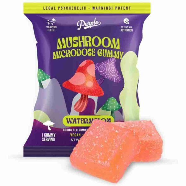 purple magic mushroom microdose gummies-2pc watermelon